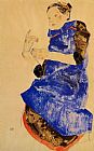 Girl in a Blue Apron by Egon Schiele